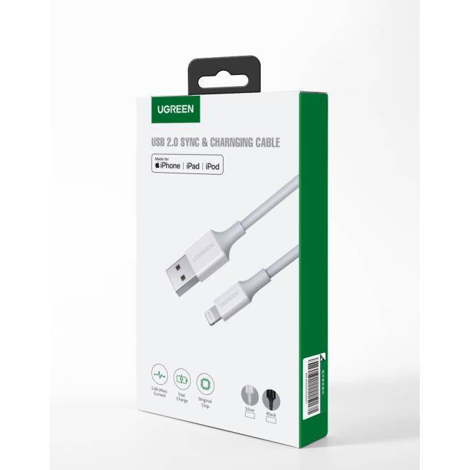 Καλώδιο Φόρτισης UGREEN US155 20728 USB σε Lightning 1m Λευκό - Image 2
