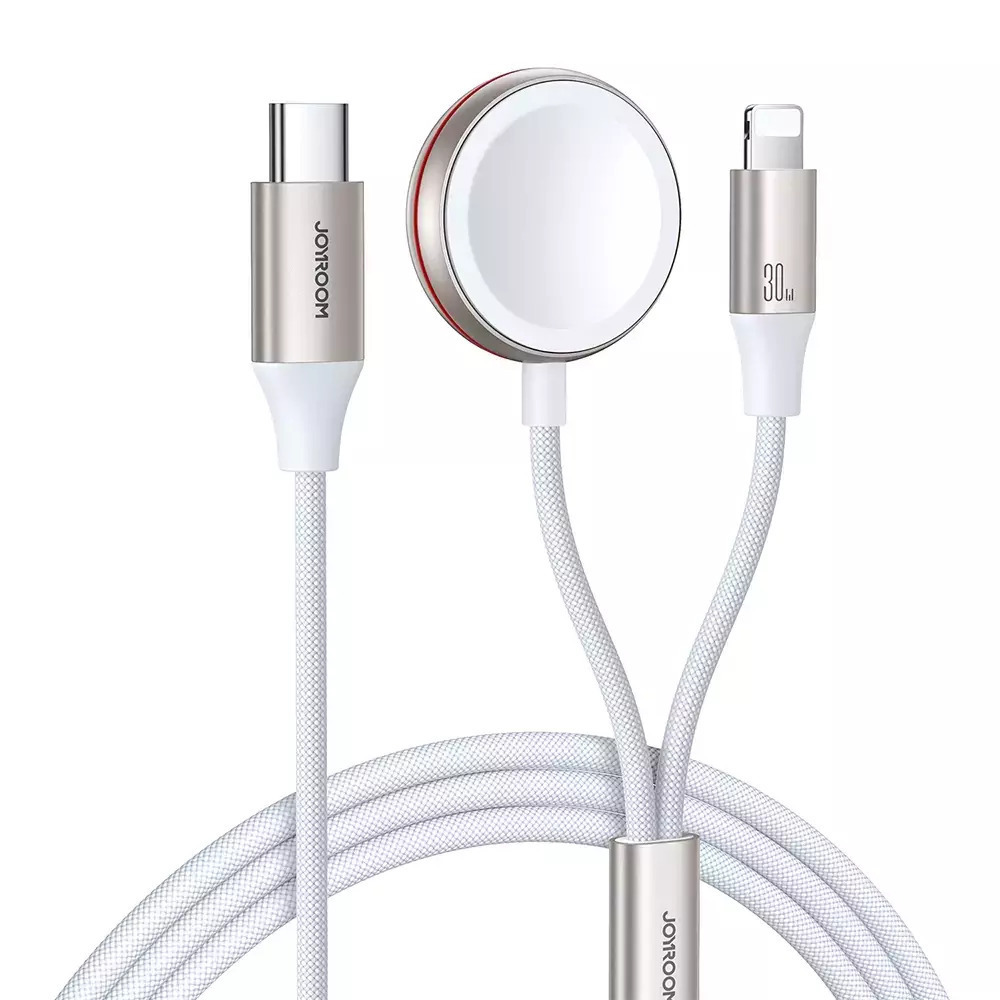 Ασύρματος Φορτιστής Joyroom S-IW012 2 σε 1 για Apple Watch Series 1.5m Λευκό