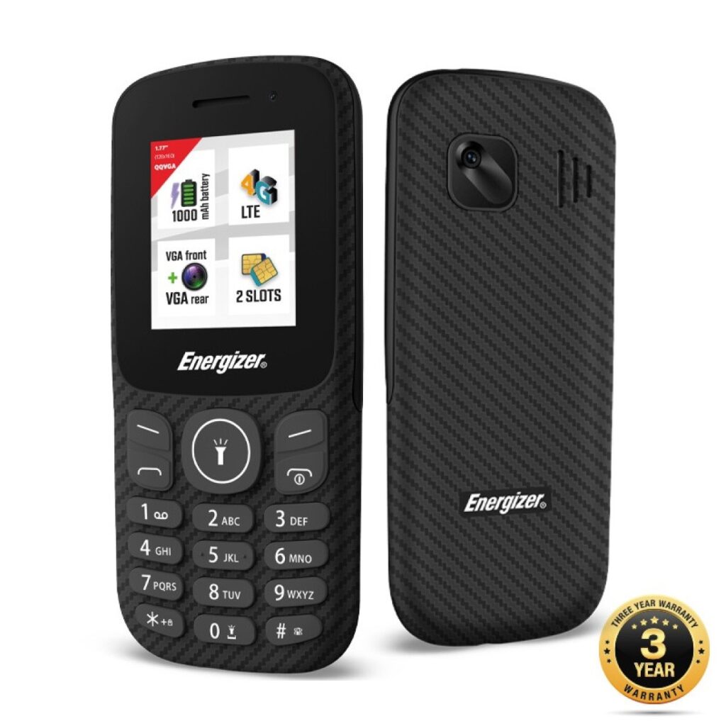 Energizer Energy E130S 4G Dual Sim 1.77" 1000 mAh, Bluetooth, Camera Μαύρο με Φορτιστή