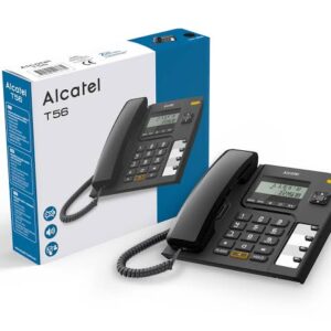 Σταθερό Ψηφιακό Τηλέφωνο Alcatel T56 με Αναγνώριση Κλήσεων Ρύθμιση Έντασης και Επανάκληση Λευκό