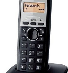 Ασύρματο Ψηφιακό Τηλέφωνο Panasonic KX-TG1611GRG Μαύρο-Ασημί με Αναγνώριση Κλήσης, Λειτουργία Αφύπνισης και Φωτιζόμενη Οθόνη