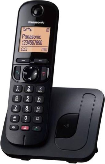 Ασύρματο Ψηφιακό Τηλέφωνο Panasonic KX-TGC250GRB με Αναγνώριση Κλήσης, Πλήκτρο Αποκλεισμού Κλήσεων και Ανοιχτή Ακρόαση Μαύρο