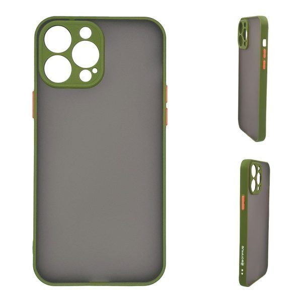 Θήκη Σιλικόνης Color Button Bumper Sonique Apple iPhone 14 Pro Max Πράσινο Ανοιχτό