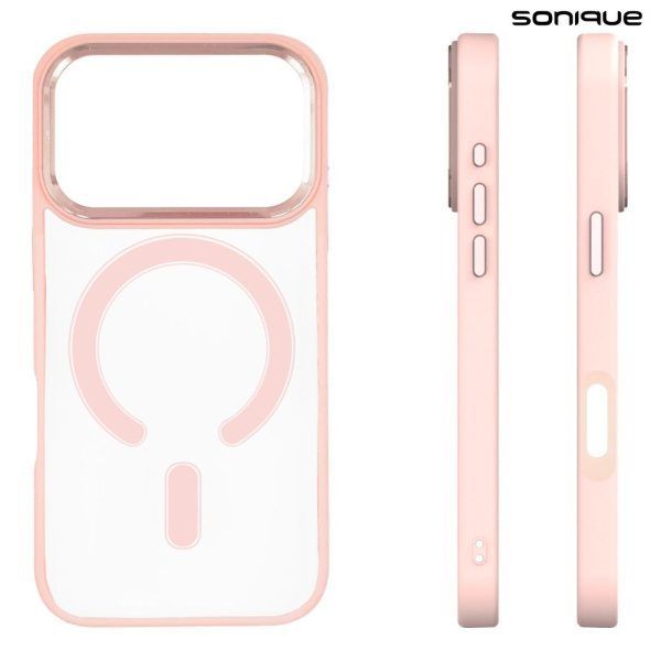 Θήκη Magnetic MagMetal Sonique Apple iPhone 17 Pro Ροζ