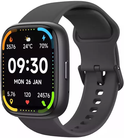 Smartwatch Maxcom Ecowatch 6 1.83" 300 mAh IP68 με Δυνατότητα Κλήσεων Black