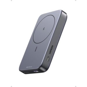 Power Bank 10000mAh PD 20W UGREEN PB206 15086, with Wireless Magnetic Charger, 2 Ports Space Gray