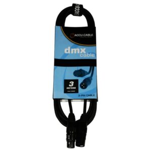 Accu-Cable 3 Pin XLR DMX Lighting Lead - 3m