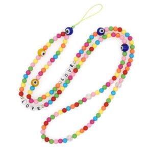 Κολιέ Λουράκι Κινητού Phone Strap Jewelry 80cm Colorful Crystal