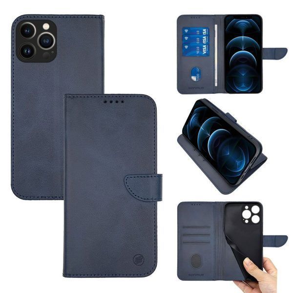 Θήκη Πορτοφόλι Sonique Urban Wallet Apple iPhone 13 Pro Max Μπλε Σκούρο