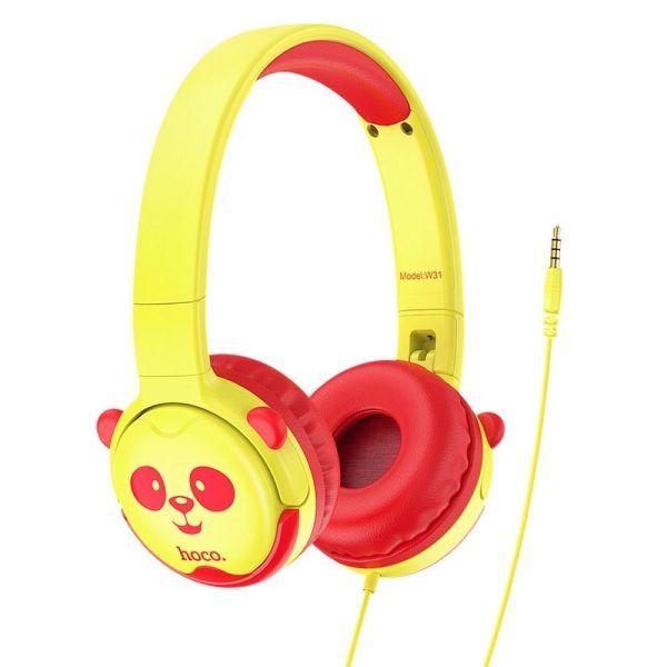 Ακουστικά Κεφαλής Παιδικα Hoco W31 jack 3,5mm Κίτρινο